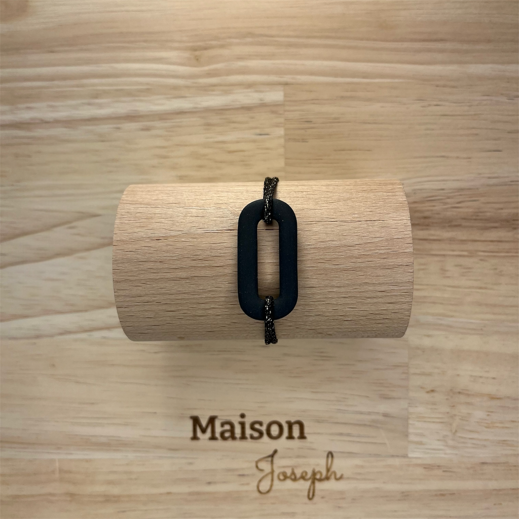 O de Océan Cordon Mokuba Céramique Noire