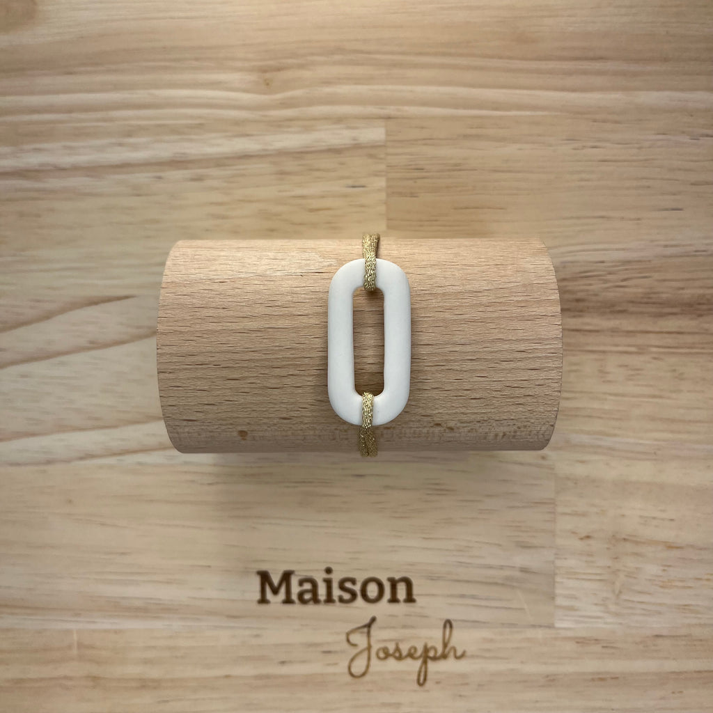 O de Océan Cordon Mokuba Céramique Blanche