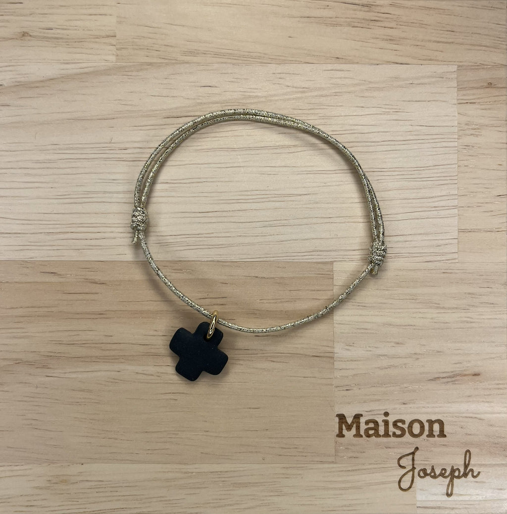 Bracelet Réglable Elastique Céramique Noire