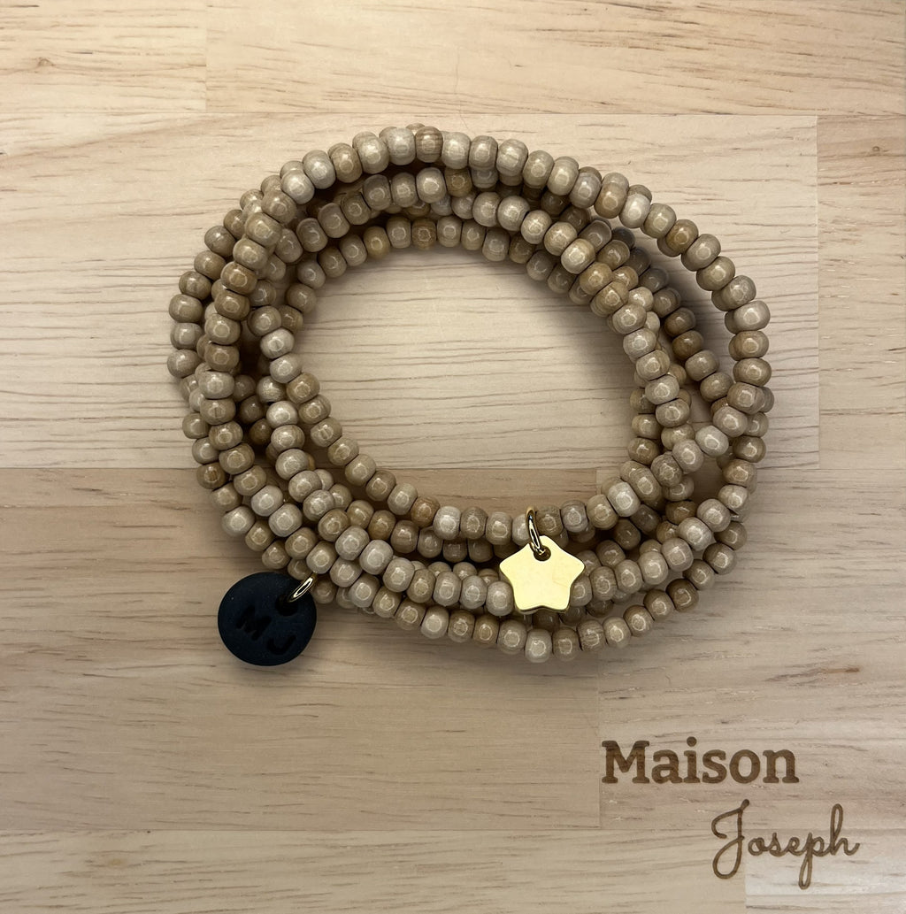 Multi-Turn Wooden Bead