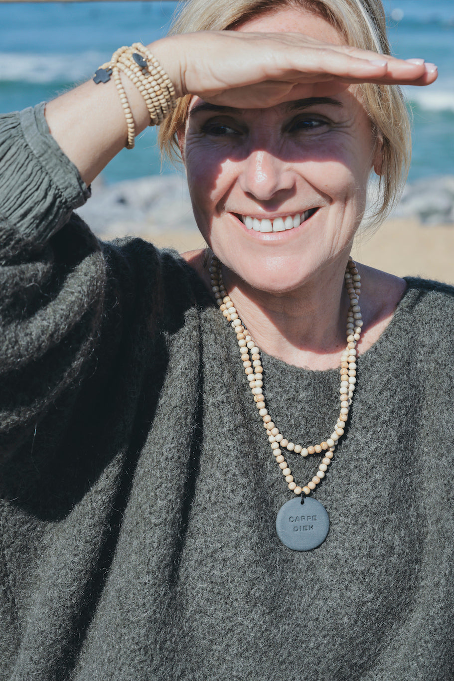 Carpe Diem Rond Céramique Noire