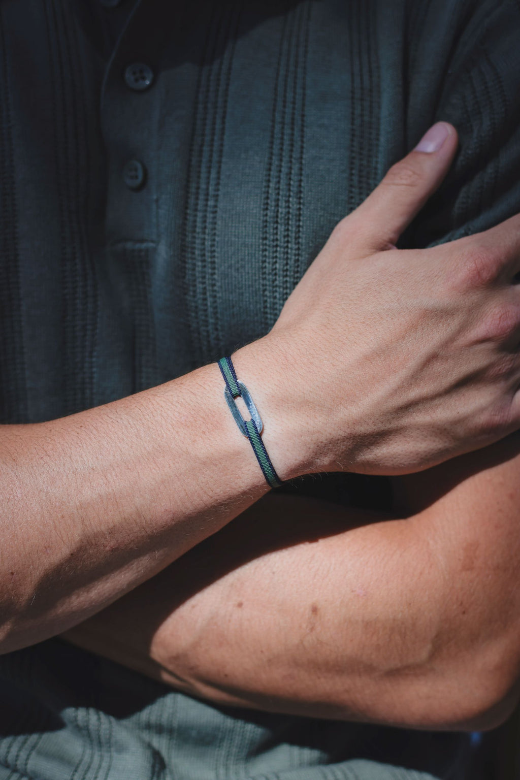 Ocean Silver Adjustable Elastic Cord