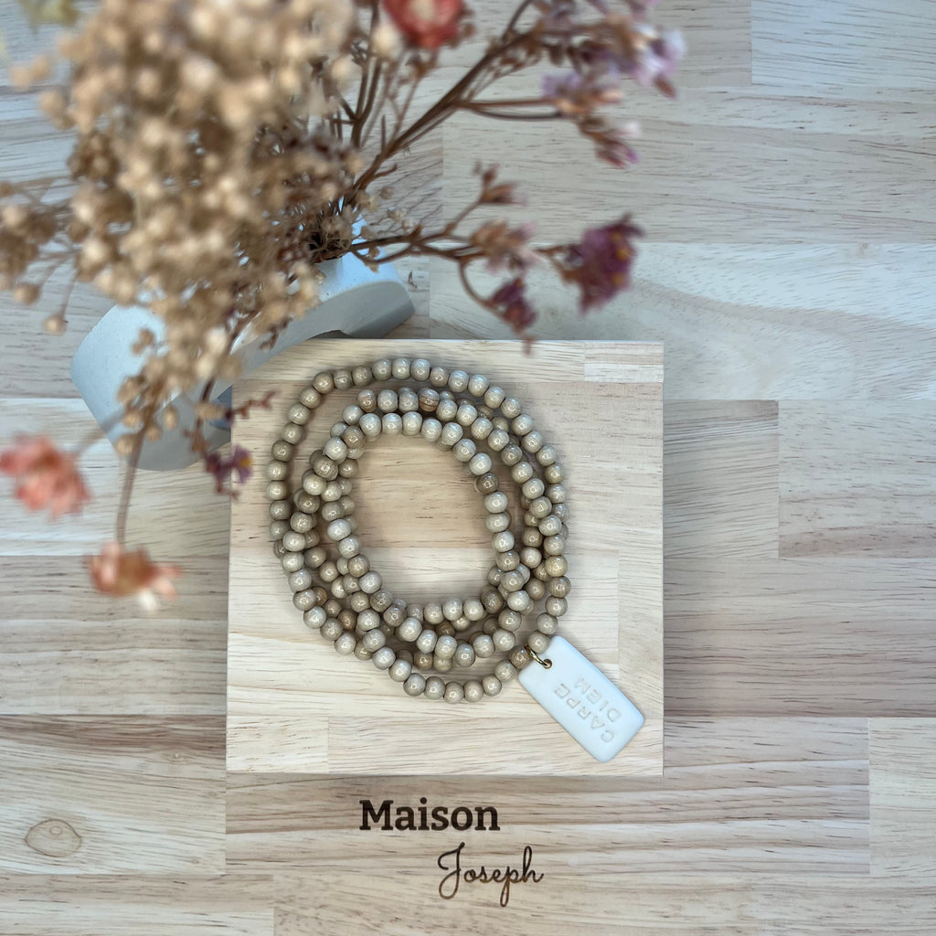 Carpe Diem Long Céramique Blanche