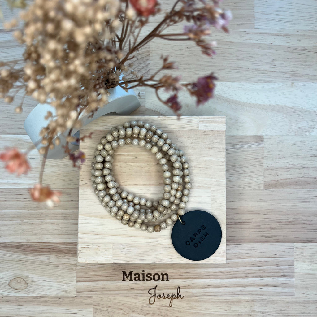 Carpe Diem Rond Céramique Noire